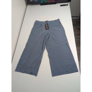 Marla Wynne Linen Wide Leg Pants XL New Light Blue Comfortable Zipper Pockets